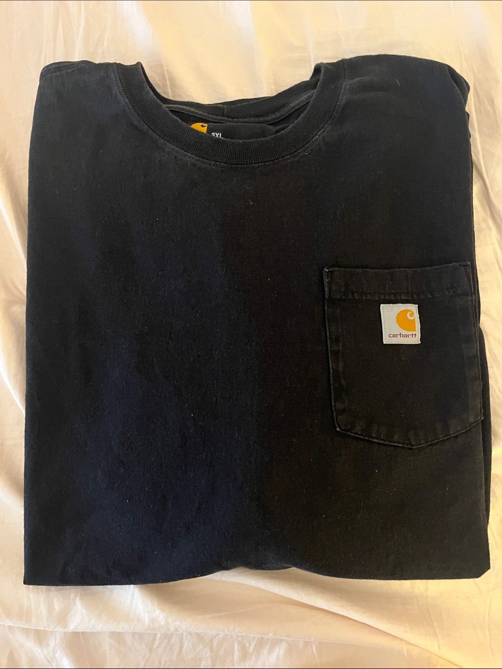 Carhartt Black Crewneck Pocket Tee with Logo Patch 3XL